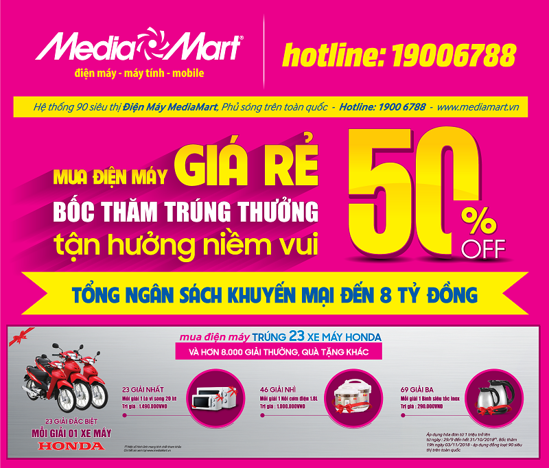 Mua điện máy giá rẻ - Bốc thăm trúng thưởng - Tận hưởng niềm vui