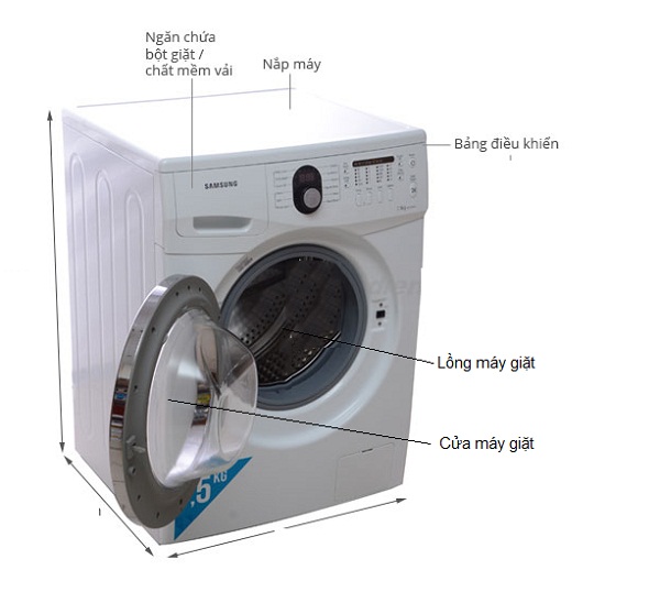 khay đựng nước xả máy giặt samsung