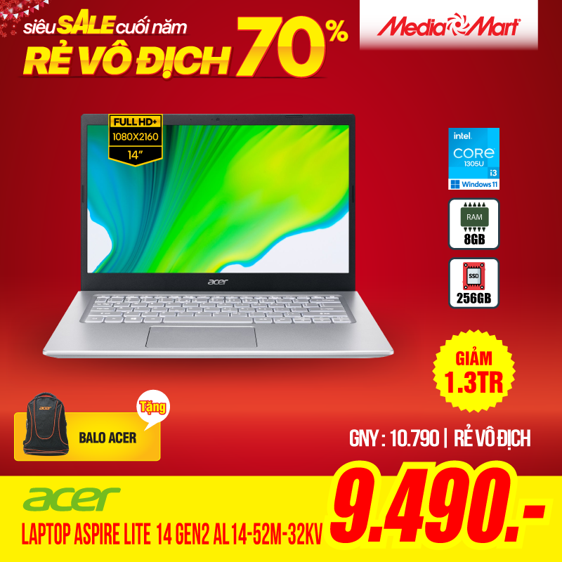 Acer Aspire Lite 14 Gen2 AL14-52M-32KV