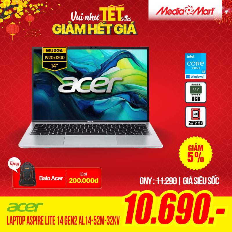 Acer Aspire Lite 14 Gen2 AL14-52M-32KV