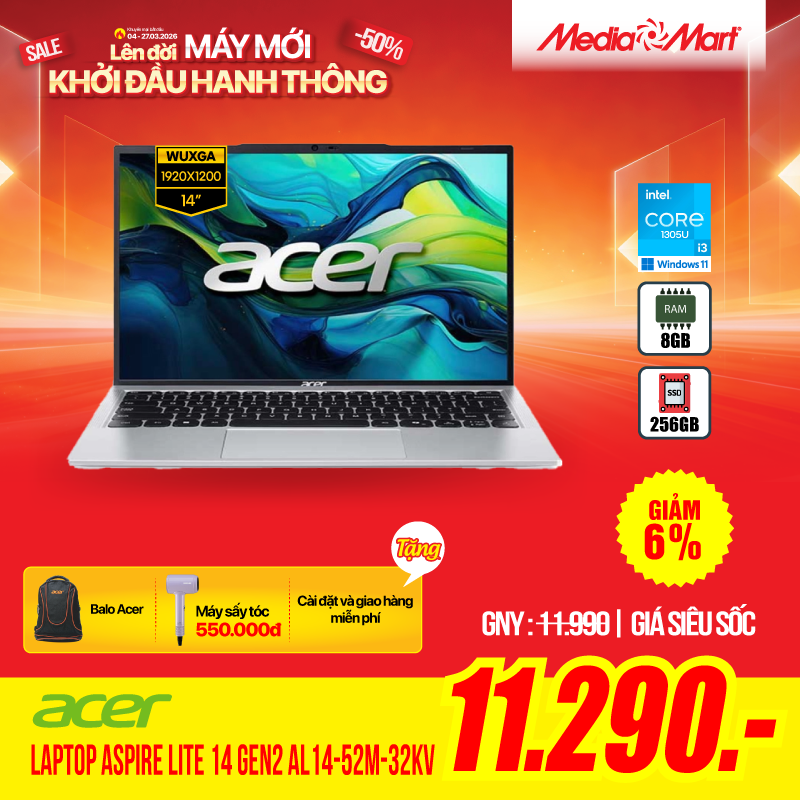 Acer Aspire Lite 14 Gen2 AL14-52M-32KV