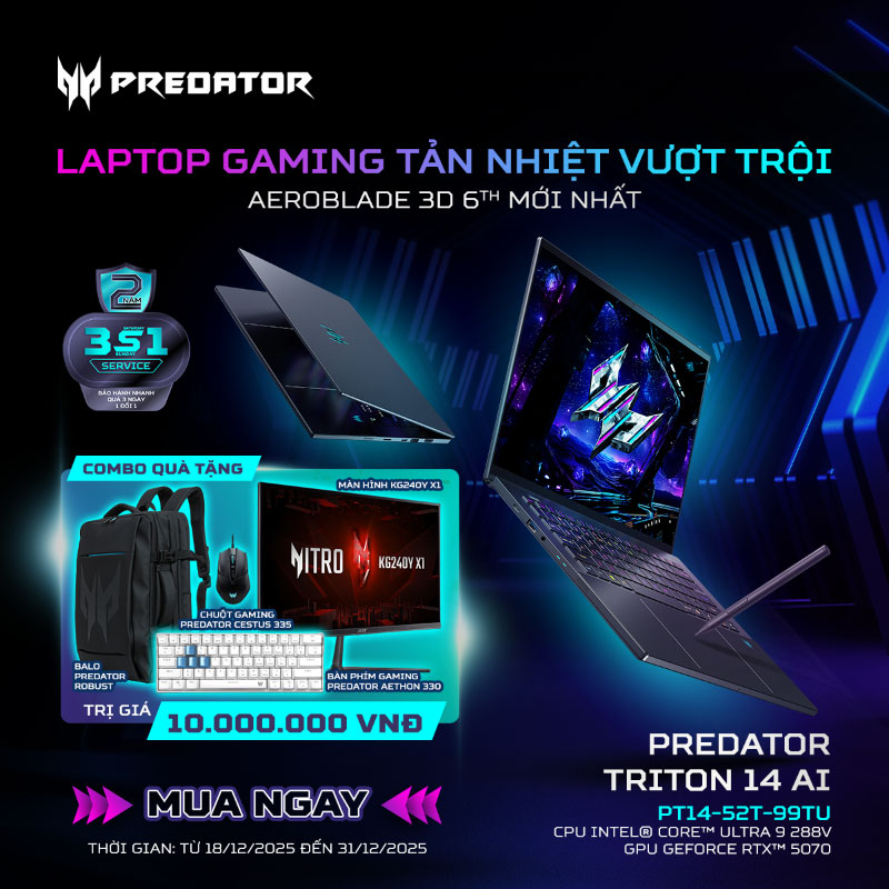 Acer Predator Triton 14 AI PT14-52T-99TU