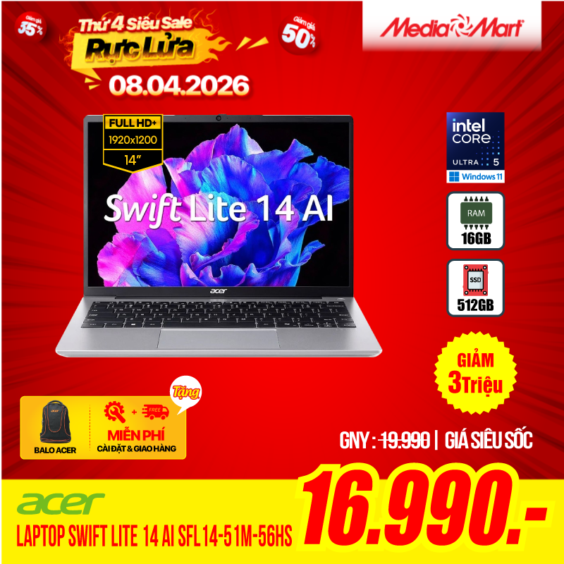 Acer Swift Lite 14 AI SFL14-51M-56HS