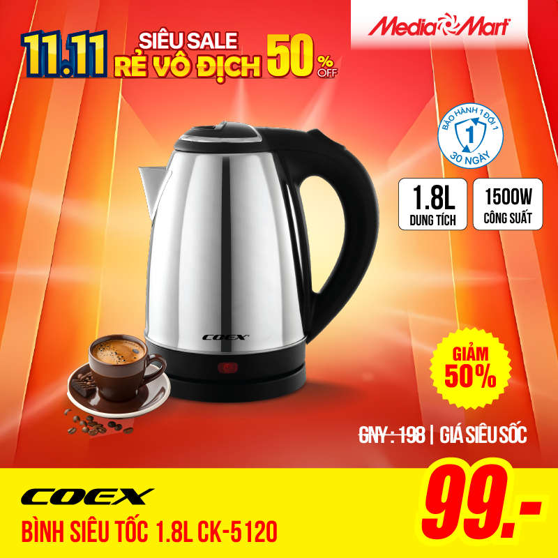 Ấm siêu tốc Coex CK-5120