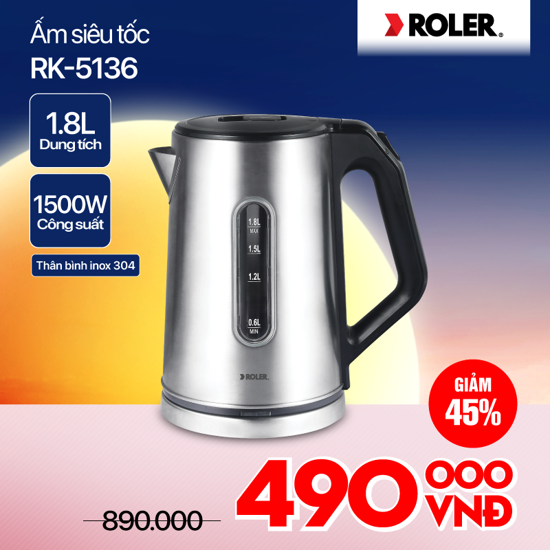 Ấm siêu tốc Roler RK-5136