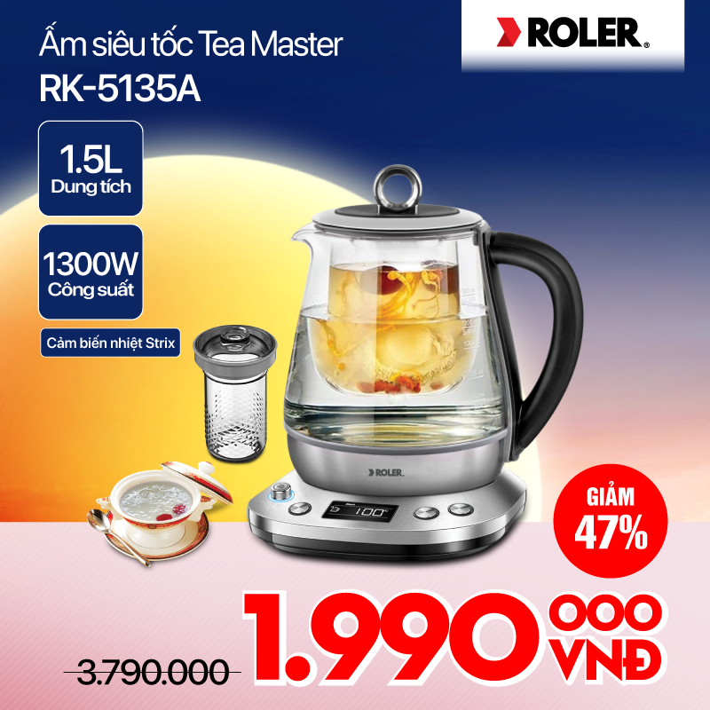 Ấm siêu tốc tea master Roler RK-5135A