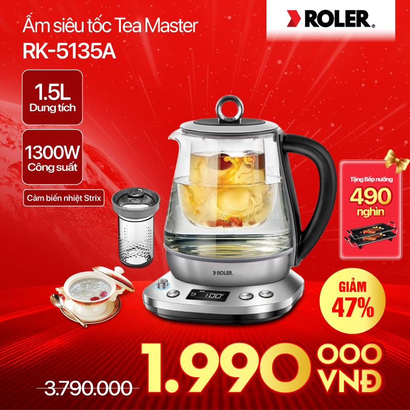 Ấm siêu tốc tea master Roler RK-5135A