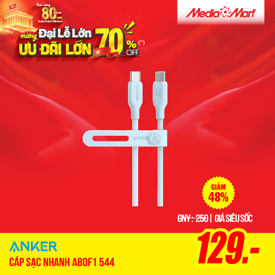 Anker A80F1 544 C to C 0.9m TPE Bio-Based 0.9m