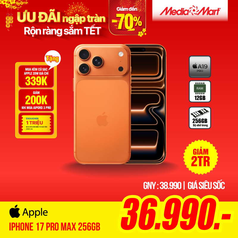 Apple iPhone 17 Pro Max 256GB (Cam Vũ Trụ)