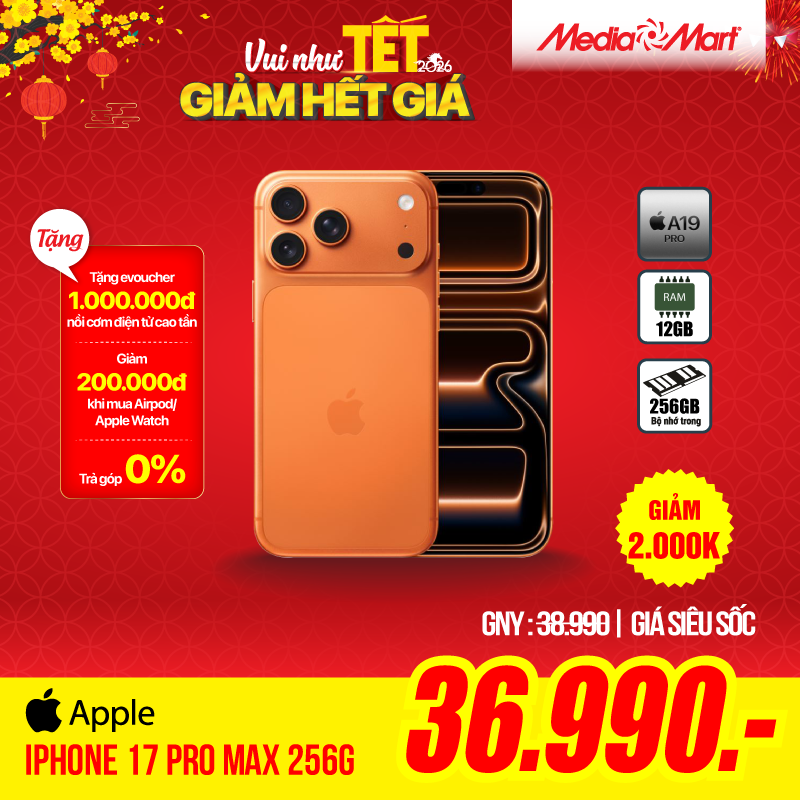 Apple iPhone 17 Pro Max 256GB (Cam Vũ Trụ)