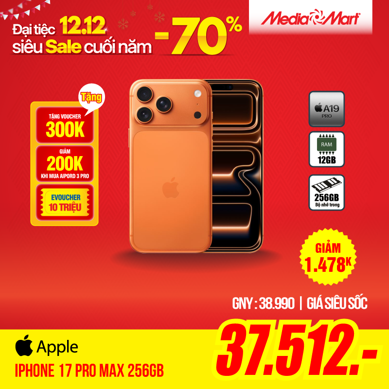 Apple iPhone 17 Pro Max 256GB (Cam Vũ Trụ)