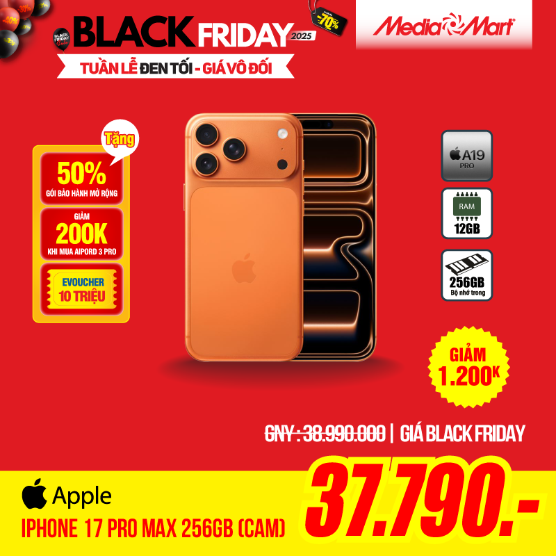 Apple iPhone 17 Pro Max 256GB (Cam Vũ Trụ)