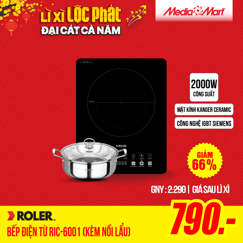 Bếp điện từ Roler RIC-6001