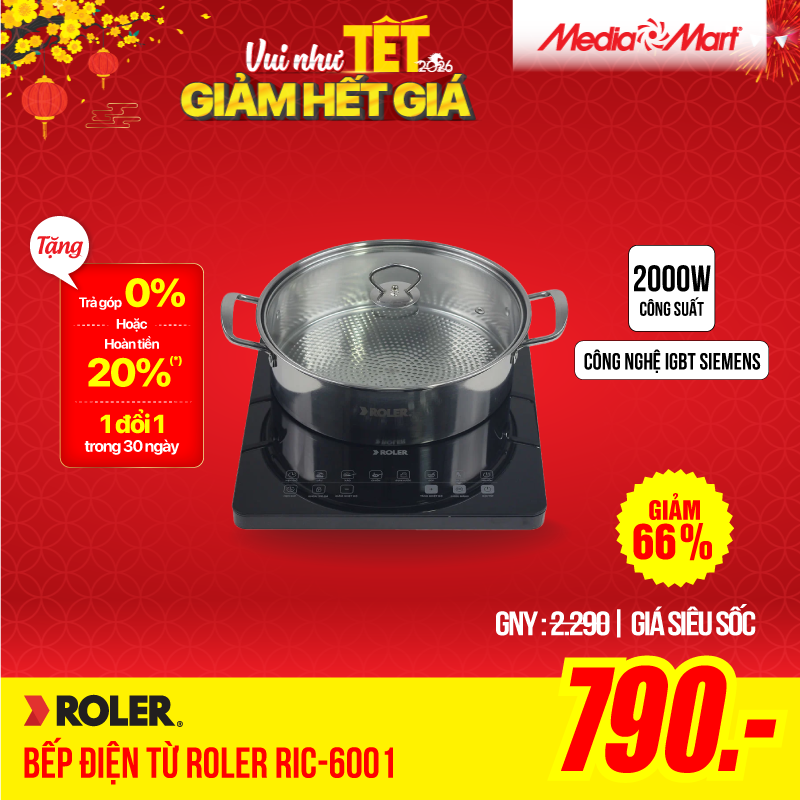 Bếp điện từ Roler RIC-6001