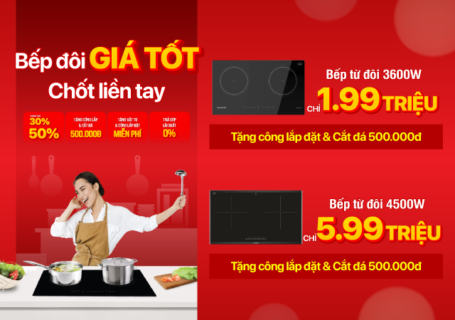 Bếp đôi giá tốt Chốt liền tay