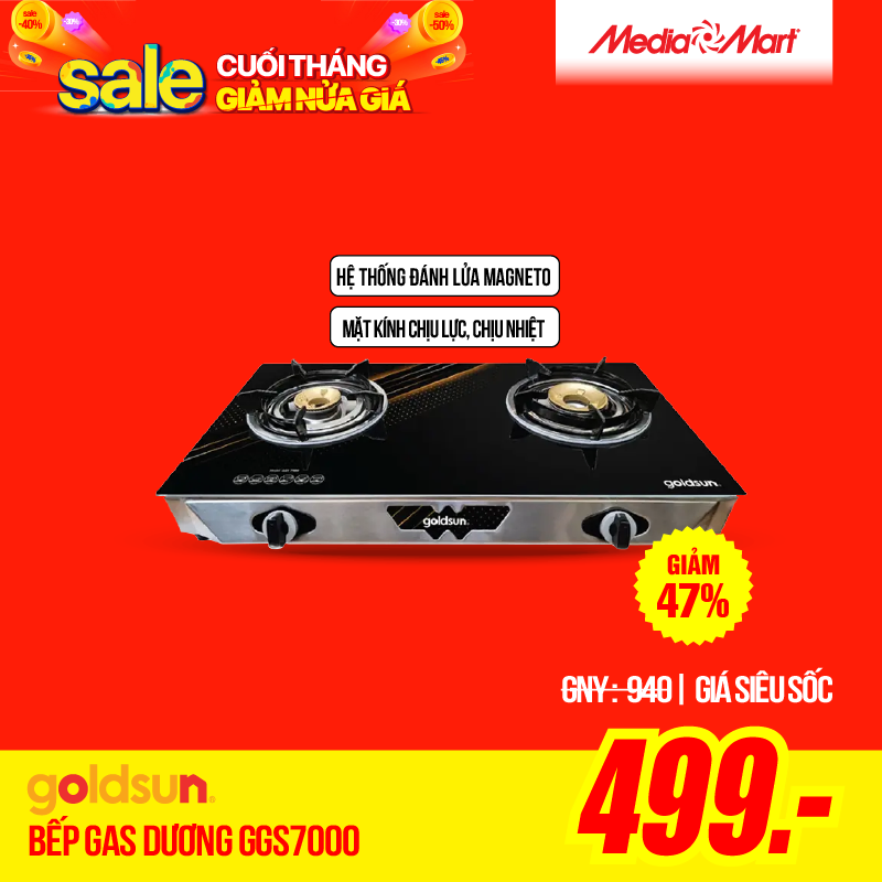 Bếp gas dương Goldsun GGS7000