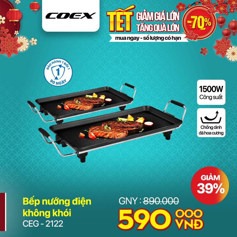 Bếp nướng điện không khói Coex CEG - 2122