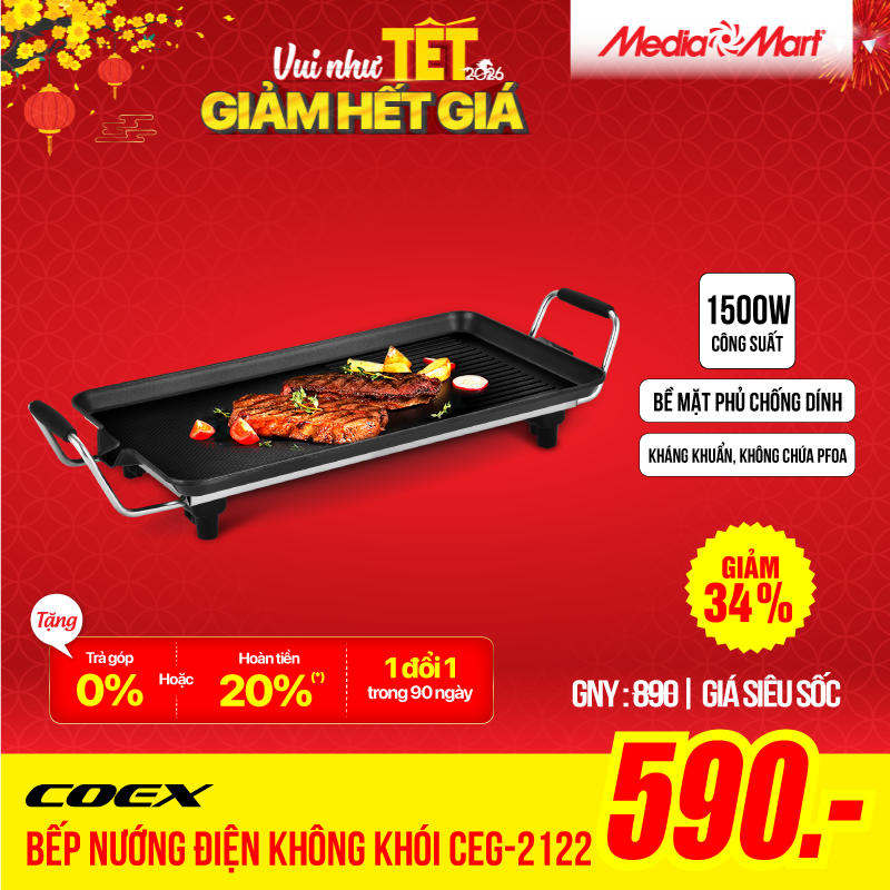 Bếp nướng điện không khói Coex CEG - 2122