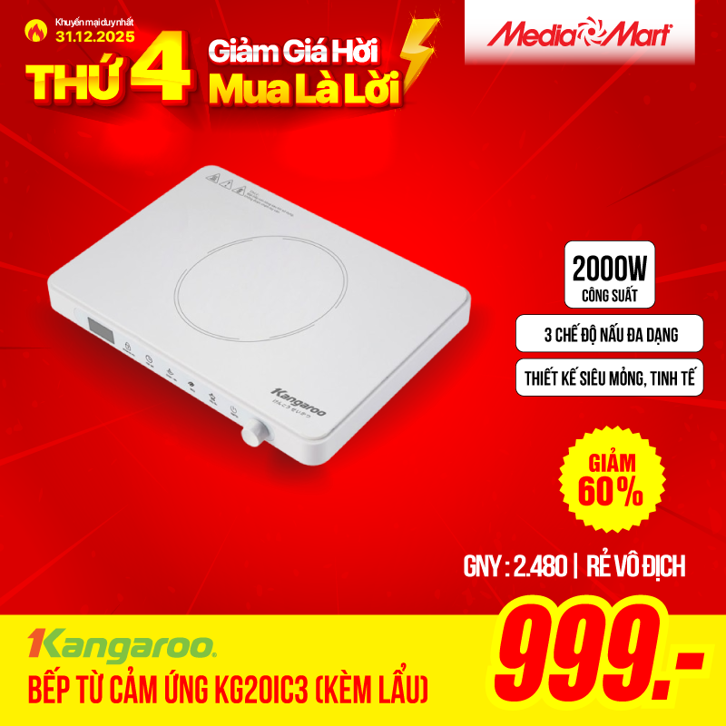 Bếp từ cảm ứng Kangaroo KG20IC3