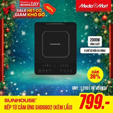 Bếp từ cảm ứng Sunhouse SHD6802