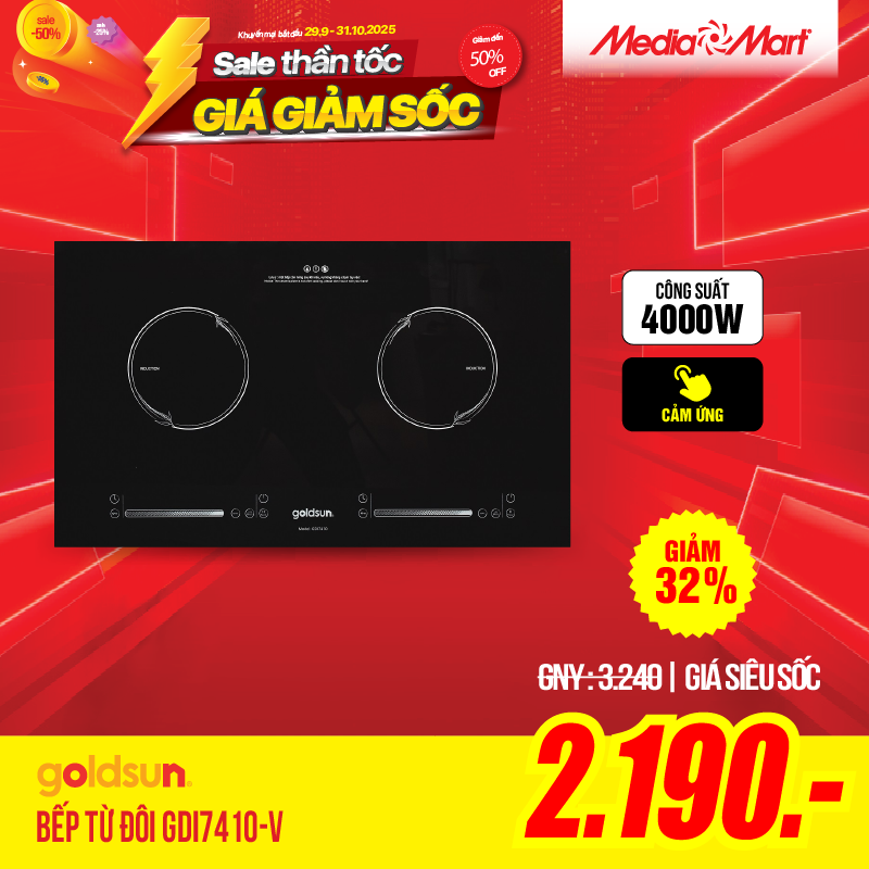 Bếp từ đôi Goldsun GDI7410-V