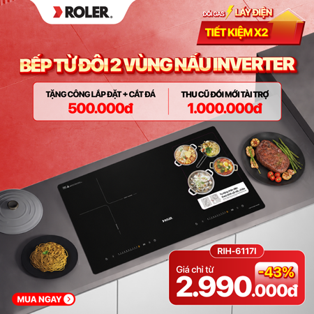 Bếp từ đôi Roler Sale