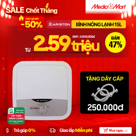 Bình nóng lạnh 15L Ariston AN2 15RS 2.5 FE-MT