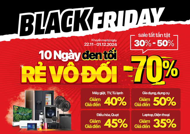 Black Friday - 10 Ngày Đen Tối Rẻ Vô đối -Sale 70% (Click xem ngay)