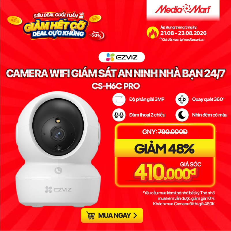 Camera Wifi Ezviz CS-H6C Pro 3MP