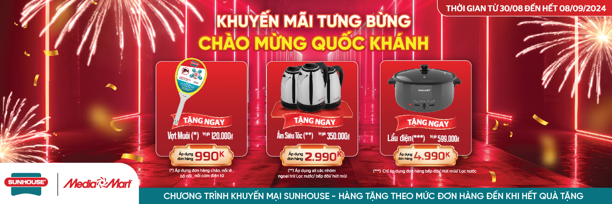 Cate Khuyến mãi tưng bừng chào mừng Quốc Khánh