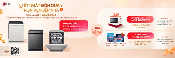 cate máy rửa bát LG