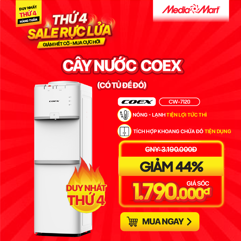 Cây nước nóng lạnh Coex CW-7120