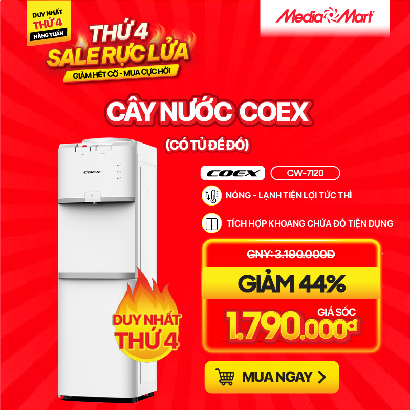 Cây nước nóng lạnh Coex CW-7120
