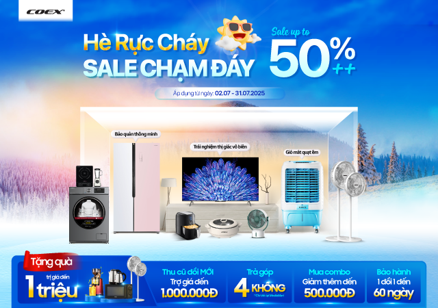 Coex - Hè rực cháy Sale chạm đáy -50% (Xem ngay)