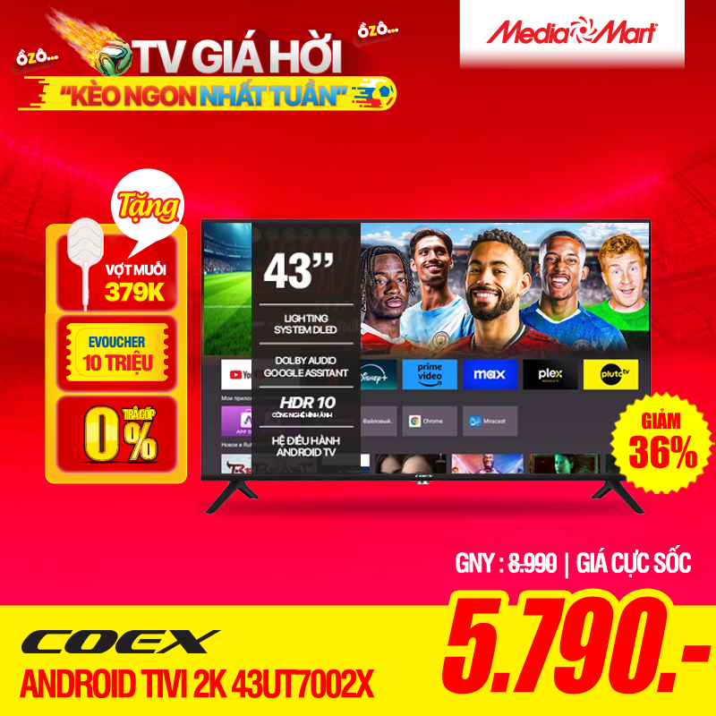 Coex Android TV 43UT7002X