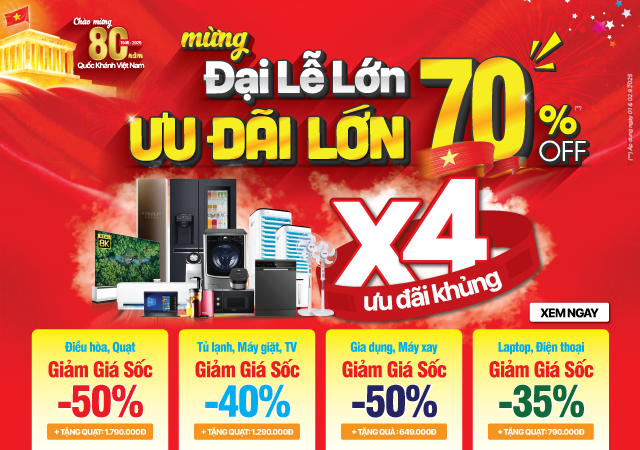 Đại lễ lớn - Ưu đãi lớn -70%