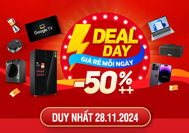 Dealday giá rẻ mỗi ngày giảm đến 50% (Xem ngay)