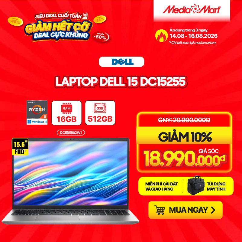 Dell 15 DC15255 DC5R5802W1