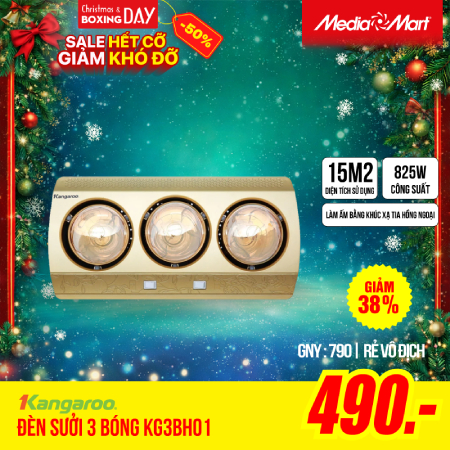 Đèn sưởi 3 bóng Kangaroo KG3BH01