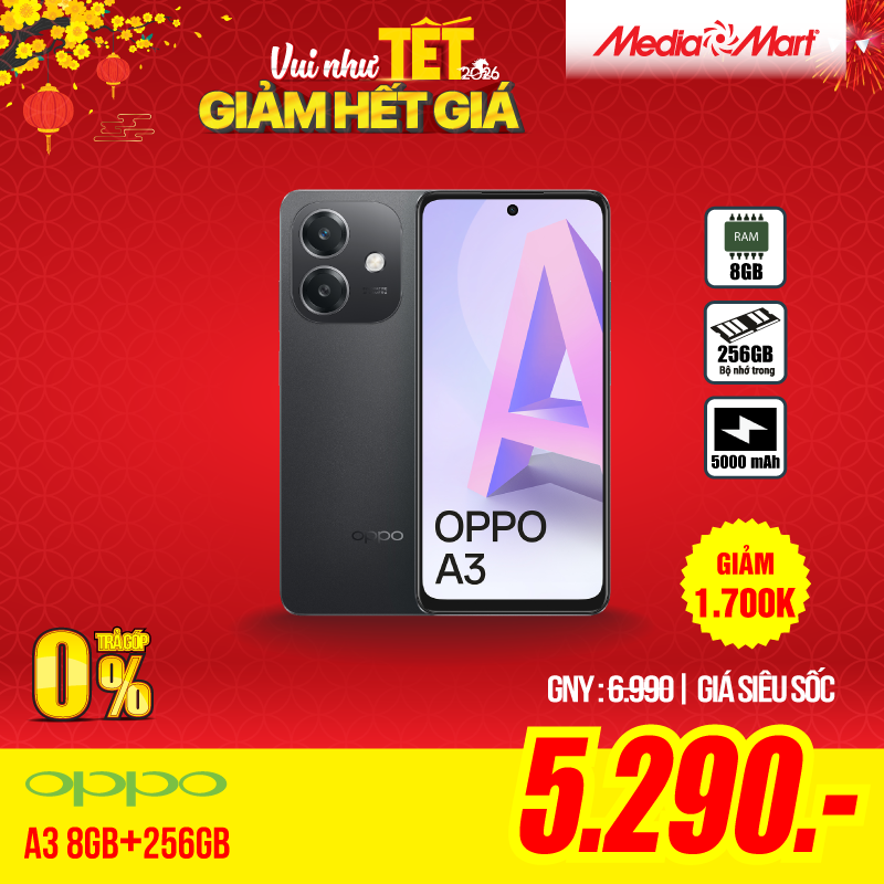 Điện thoại di động OPPO A3 (8GB+256GB)