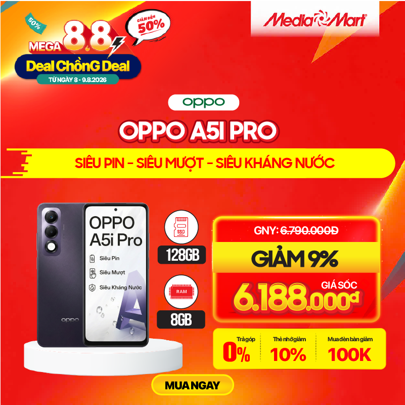 Điện thoại di động OPPO A5i Pro 8+128 (CPH2755) Tím
