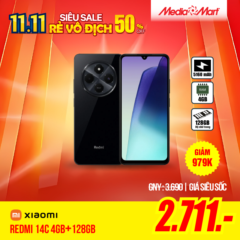 Điện thoại Xiaomi Redmi 14C (4+128GB)