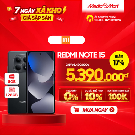 Điện thoại Xiaomi Redmi Note 15 (6+128GB)