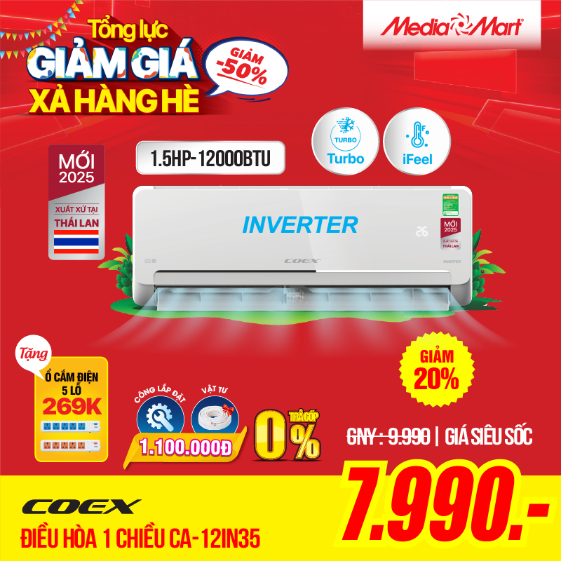 Điều hòa coex 12000btu-ca-12in35