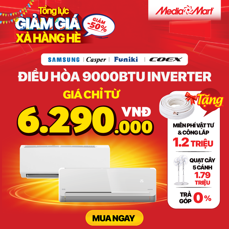 Điều hòa Daikin 9000BTU Giá từ 8490K