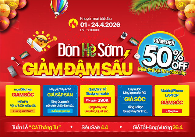 Đón Hè Sớm - Giảm Đậm Sâu (-50%)