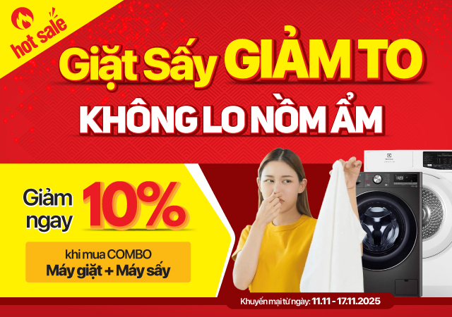 Giặt sấy giảm to