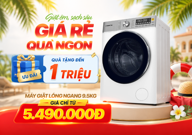 HÈ RỰC RỠ - MÁY GIẶT LỒNG NGANG GIẢM HẾT CỠ - 50%