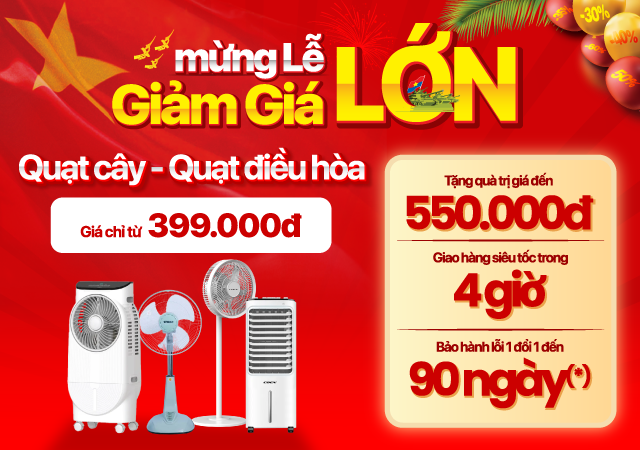 Hè rực rỡ -Giảm hết cỡ- Quạt cây - Quạt điều hòa giá chỉ từ 399.000Đ