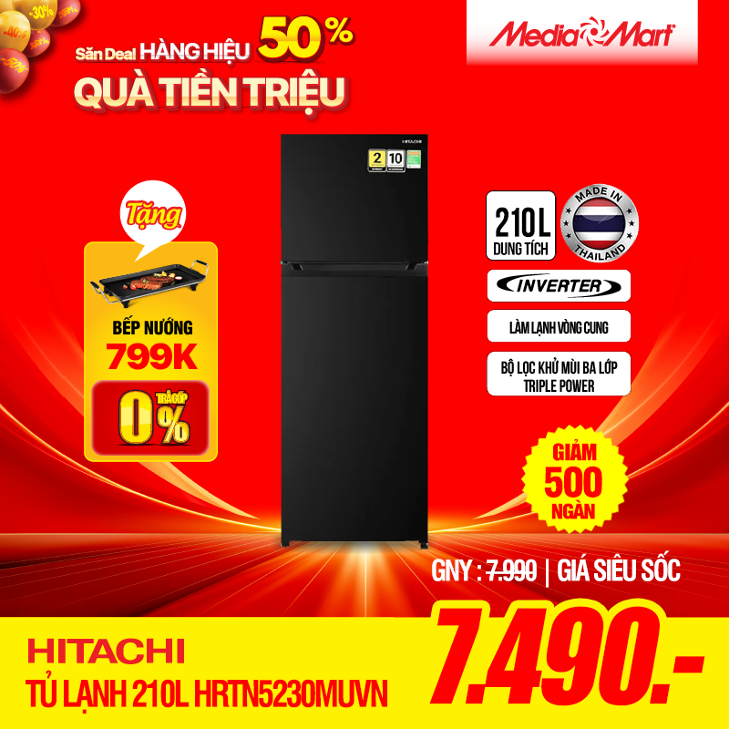 Hot-Cate-Tủ lạnh - Săn Deal Hàng hiệu - Hitachi 210L